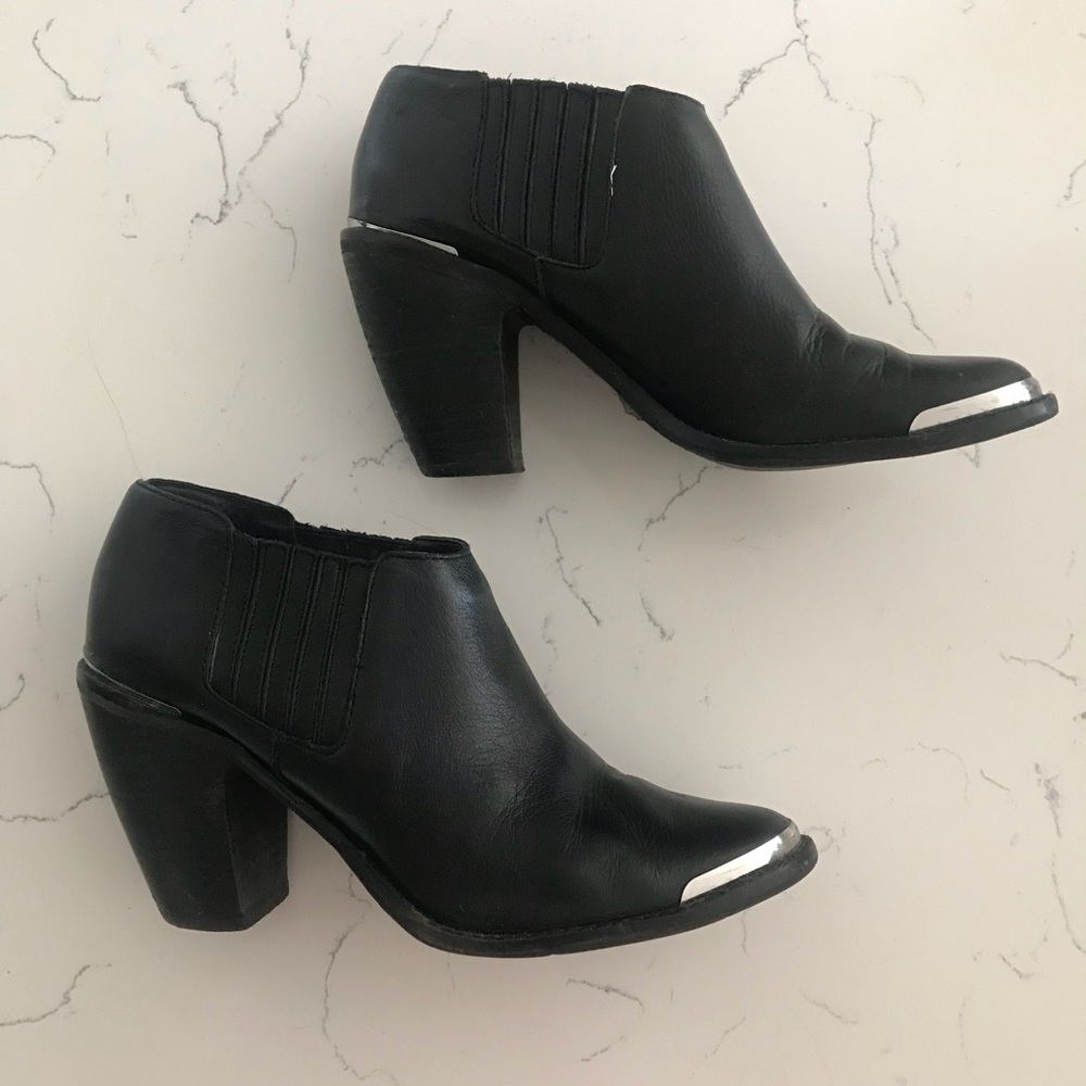 Dolce Vita silver toe/heel booties